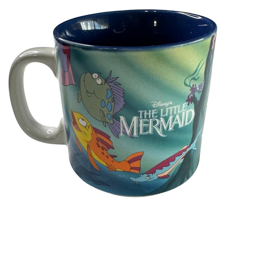 Vintage 90’s Disney Little Mermaid 12 oz Coffee Mug - Picture 2 of 6